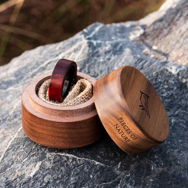 Wooden Ring Custom Redwood Wooden Ring Mens wooden rings for men