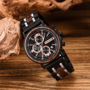 bobo bird wooden watches for men Arthur - Red sandalwood S18-1-5