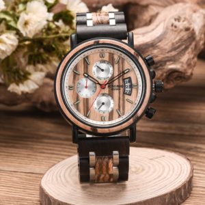 bobo bird wooden watches for men Gareth - Zebrawood S18-3-2