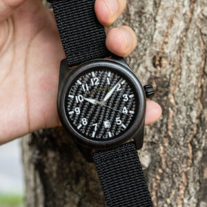 BOBOBIRD All Black Wood Case Nylon Band Watch_18