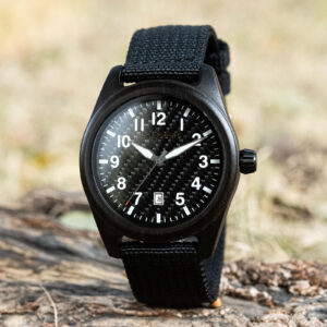 BOBOBIRD All Black Wood Case Nylon Band Watch_22