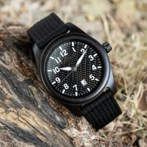 BOBOBIRD All Black Wood Case Nylon Band Watch_23