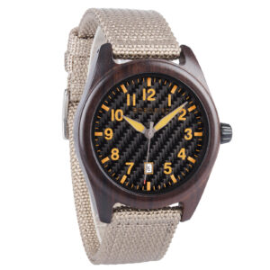 BOBOBIRD Ebony Wood Case Black Nylon Watch_12