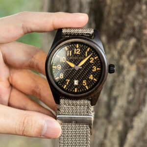 BOBOBIRD Ebony Wood Case Black Nylon Watch_2