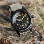 BOBOBIRD Ebony Wood Case Black Nylon Watch 6