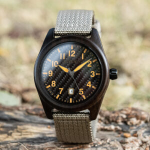 BOBOBIRD Ebony Wood Case Black Nylon Watch_8