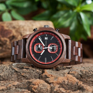 BOBOBIRD Wooden Chronograph Watch for Men - Tachymeter & Date Display_13