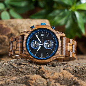 BOBOBIRD Wooden Chronograph Watch for Men - Tachymeter & Date Display_15
