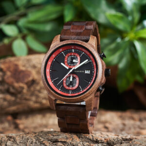 BOBOBIRD Wooden Chronograph Watch for Men - Tachymeter & Date Display_18