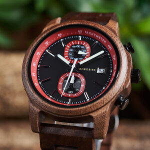 BOBOBIRD Wooden Chronograph Watch for Men - Tachymeter & Date Display_38