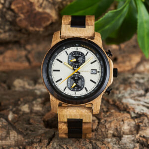 BOBOBIRD Wooden Chronograph Watch for Men - Tachymeter & Date Display_45