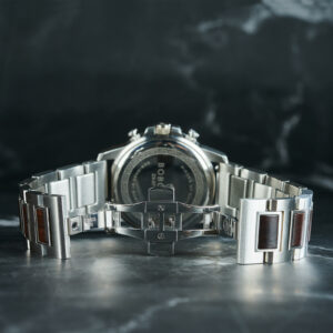 Classic Calendar Chronograph Wood Watch Ebony Dial Stainless Steel 45MM - Limited Edition (10)