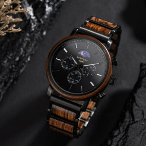 Classic Chronograph Moonphase Tigerwood Black