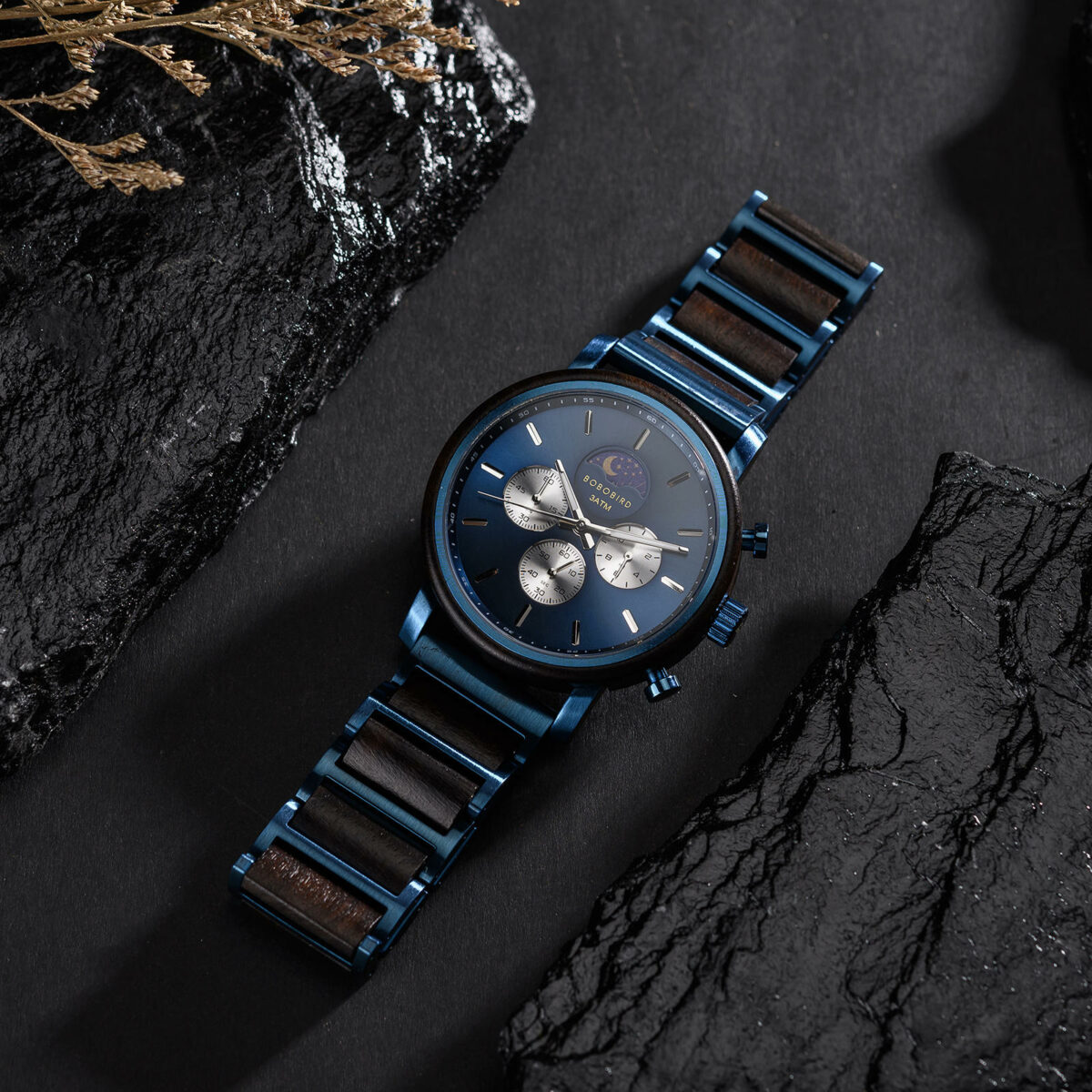 Classic Chronograph Moonphase Watch Ebony Blue_17