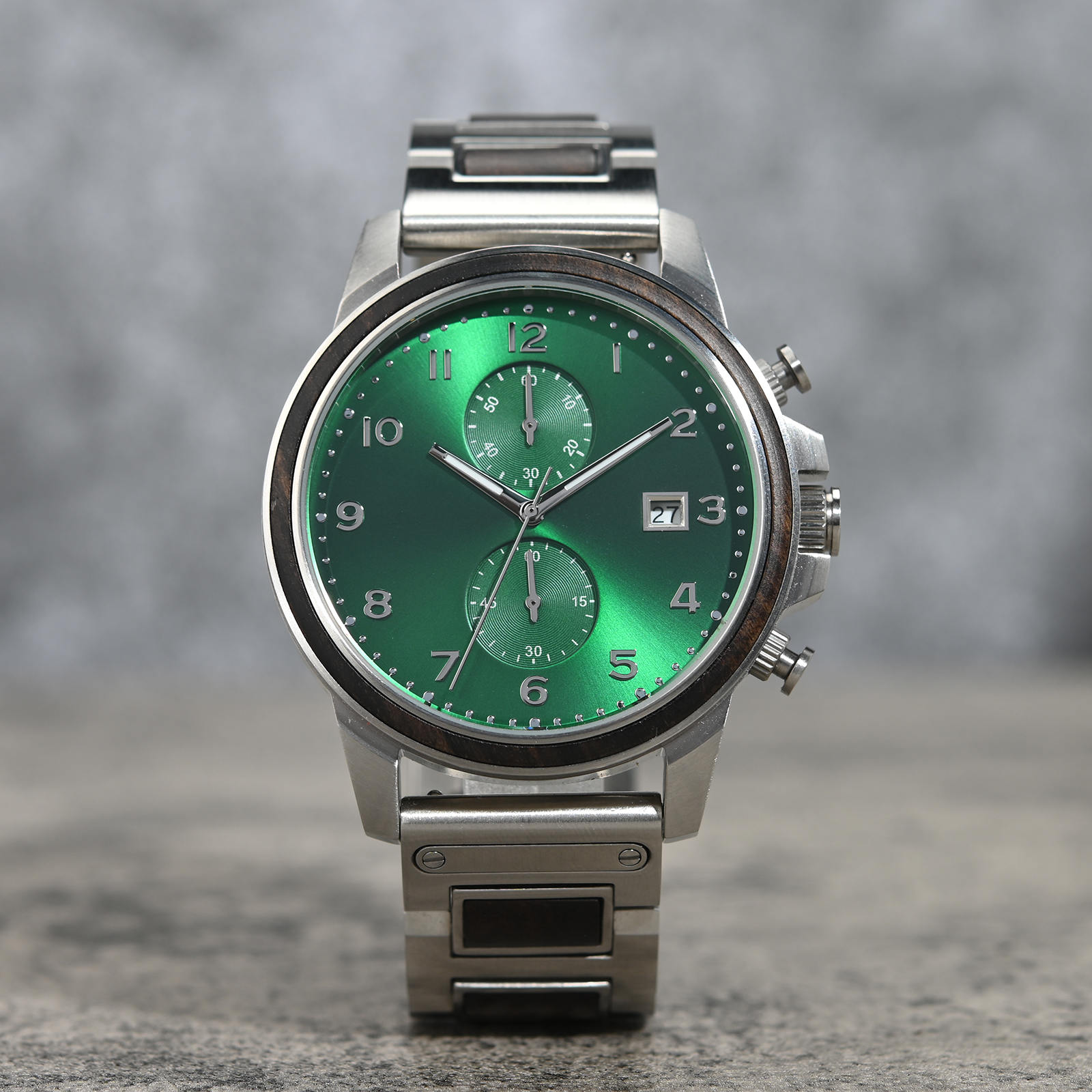 Classic Chronograph Wooden Watch Ebony Green Limited Edition