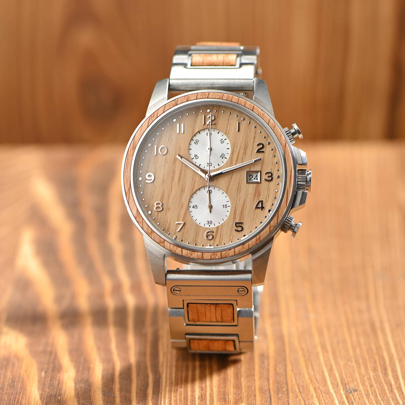 Classic Chronograph Wooden Watch Whiskey Barrel Limited Edition