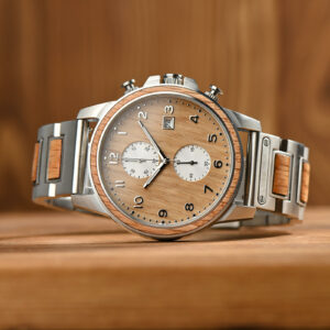Classic Chronograph Wooden Watch Whiskey Barrel Limited Edition_4_3