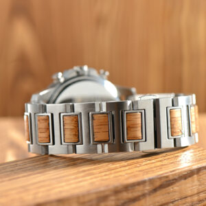 Classic Chronograph Wooden Watch Whiskey Barrel Limited Edition_4_5