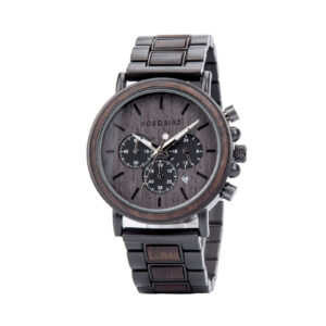 Classic Handmade Ebony Men's Wooden Watch + Ebony Wood Sunglasses + Ebony Wooden Bracelet_4