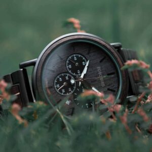 Classic Handmade Personalized Gift Ebony Men's Wooden Watches Best Gift Ideas for Men 2021 - Explorer Q26-1_6