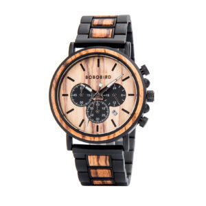 Classic Handmade Zebra Wooden Watch + Sunglasses + Wooden Bracelet Gift Box Set_9