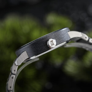 Classic Mens Wood Watch Moonphase Grey Green _10