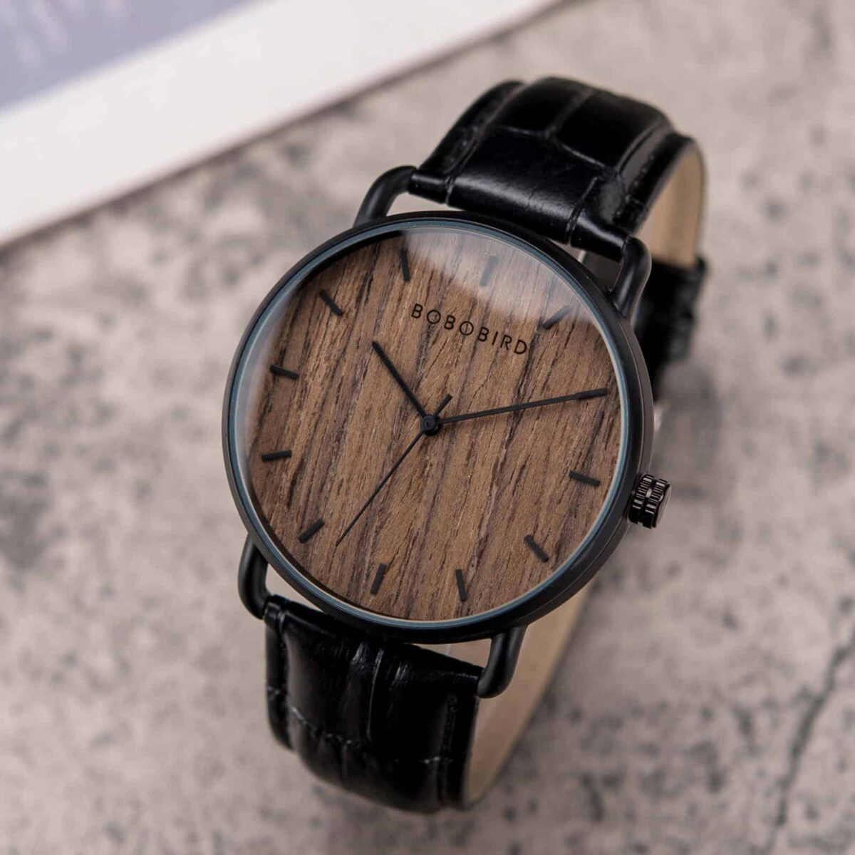Classic Wood Watch Ebony wood Black GT058-1A