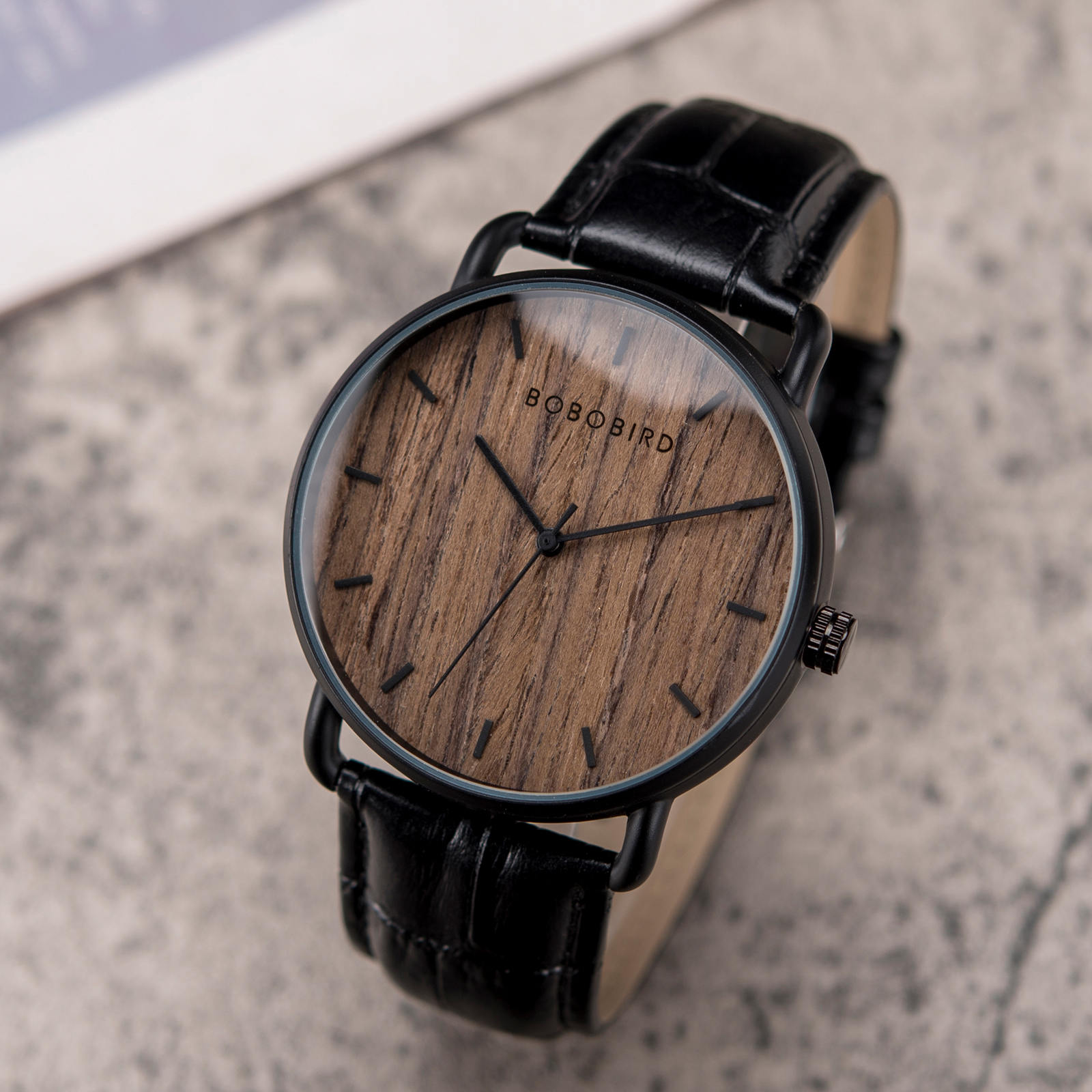 Classic Wood Watch Ebony wood Black GT058-1A