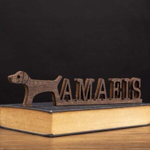 Dog Name Sign Pet Name Sign Dog Mom Gift Pet Lover Gift Custom Dog Sign Dog Wall Art Dog Decor Wooden Wall Art Pet Wood Sign Dog Room Decor DOG-9
