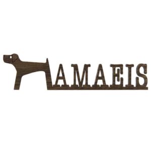 Dog Name Sign Pet Name Sign Dog Mom Gift Pet Lover Gift Custom Dog Sign Dog Wall Art Dog Decor Wooden Wall Art Pet Wood Sign Dog Room Decor DOG006