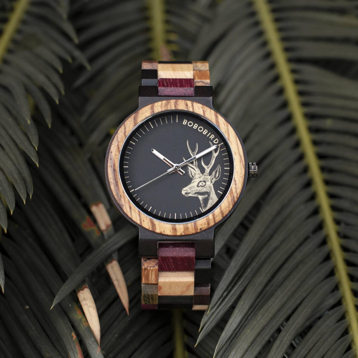 Personalized Gifts For Him BOBO BIRD Wooden Watches Colored wood - Rainbow