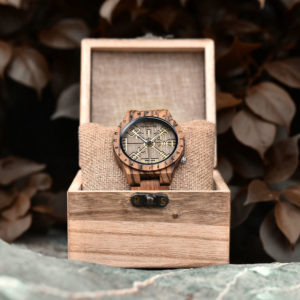 Engraved Wooden Watches The Viking Compass The Runic Compass - Vegvisir T16-3-9