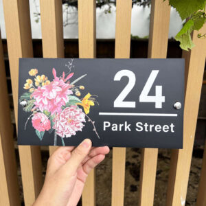 Floral Address Plaque (12)