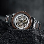 Skeleton Watches Automatic Mechanical Walnut Silver