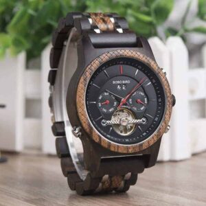 Luxury Mechanical Multifunctional Business Wood Watch Q27-5-13