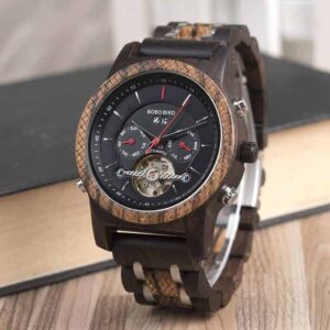Luxury Mechanical Multifunctional Business Wood Watch Q27-5-9
