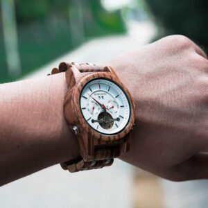 Luxury Mechanical Multifunctional Business Wooden Watches Q27-2-11