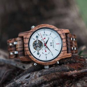 Luxury Mechanical Multifunctional Business Wooden Watches Q27-2-3