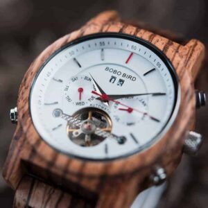 Luxury Mechanical Multifunctional Business Wooden Watches Q27-2-4