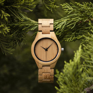 Men's Bamboo Wooden Watch Handmade Natural Bamboo Wooden Strap Japanese Movement Unique and Lightweight D19-1-5