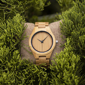 Men's Bamboo Wooden Watch Handmade Natural Bamboo Wooden Strap Japanese Movement Unique and Lightweight D19-1-6