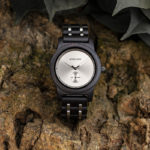 Men's Ebony wood Stainless Steel Watch Chronograph Quartz Japanese Movement Wood Watch Q18-1