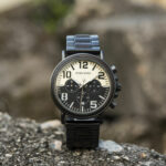Mens Unique Chronograph Ebony Engrave Wooden Watches - Twilight R25-2