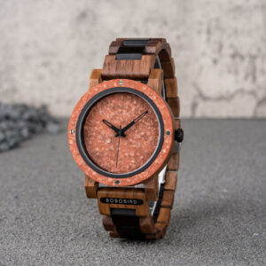 Natural Rock Ebony Wooden Watch
