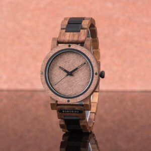 Natural Rock Ebony Wooden Watch - Saturn_22