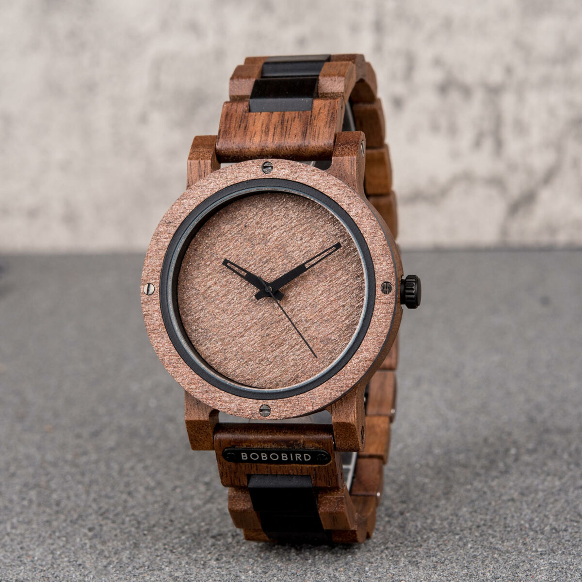 Natural Rock Ebony Wooden Watch