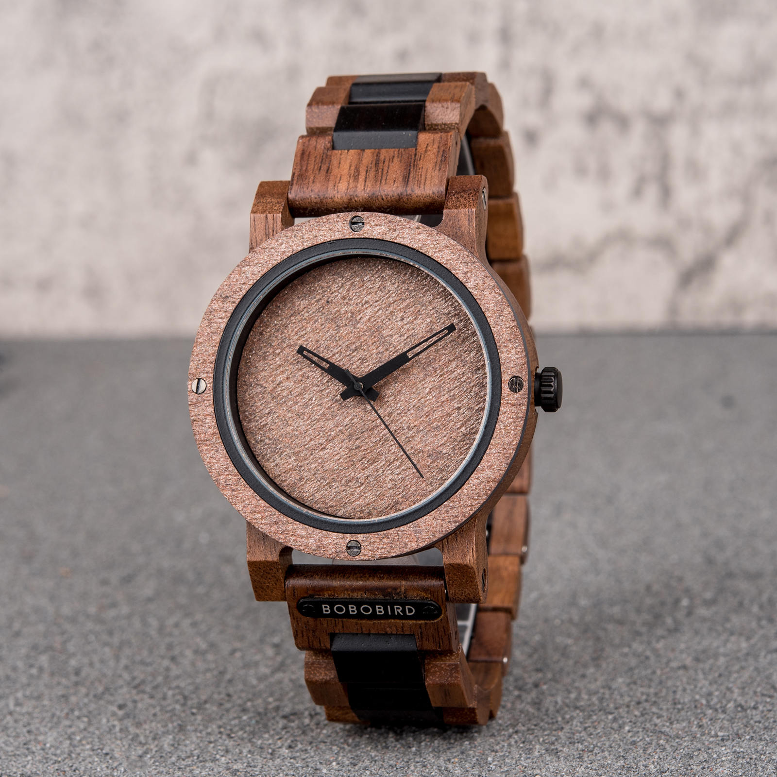 Natural Rock Ebony Wooden Watch