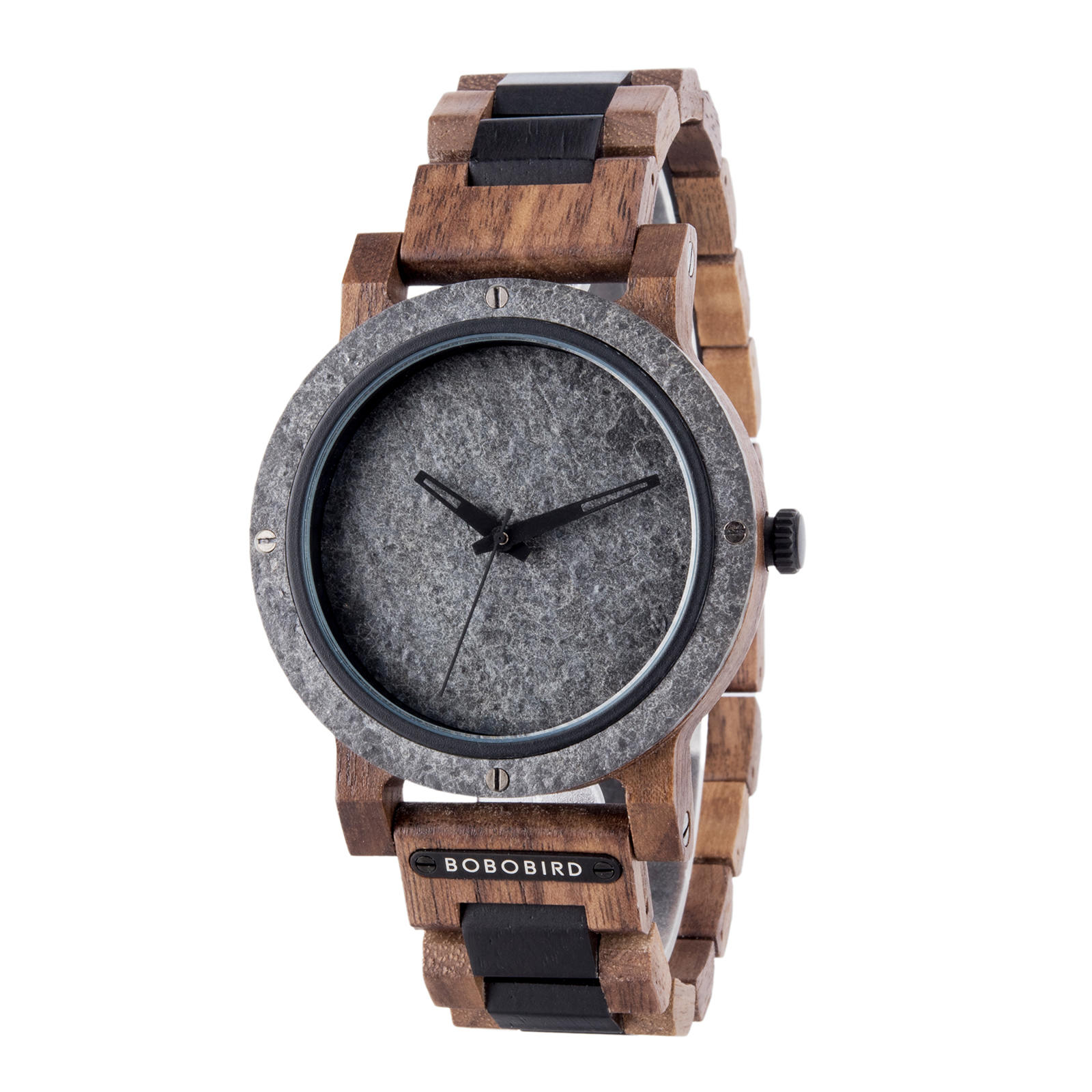 Natural Rock Ebony Wooden Watch