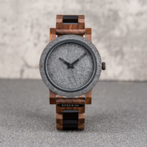 Natural Rock Ebony Wooden Watch - Uranus