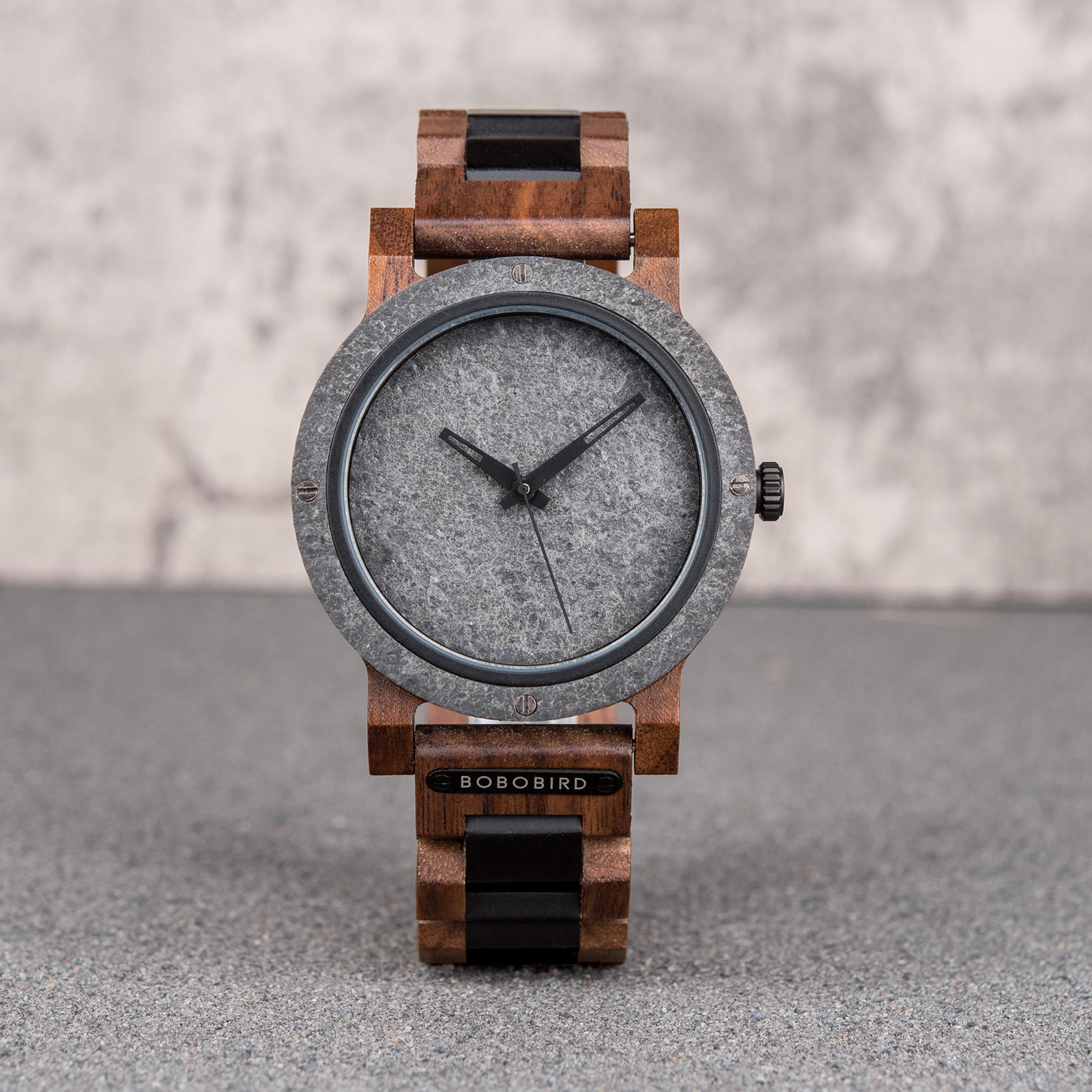 Natural Rock Ebony Wooden Watch - Uranus